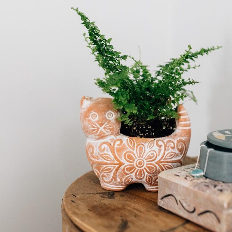 Ten Thousand Villages Garden Kitty Planter