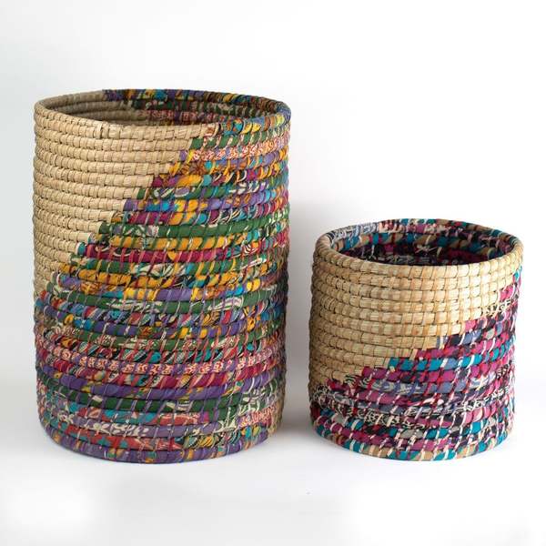 Ten Thousand Villages Kaleidoscope Basket