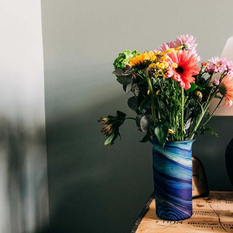 Ten Thousand Villages Phoenician Glass Vase