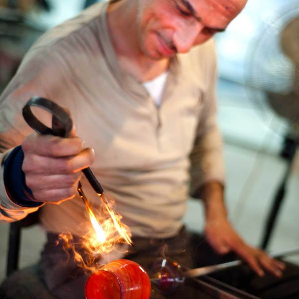 Ten Thousand Villages Phoenician Glass Vase