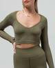 Reformer The V-Neck Long Sleeve Crop Top - Thumbnail 8
