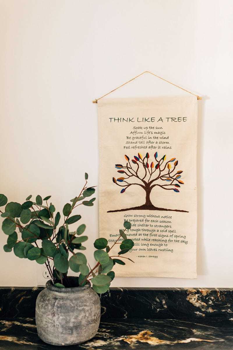 Ten Thousand Villages Tree Poem Wall Hanging
