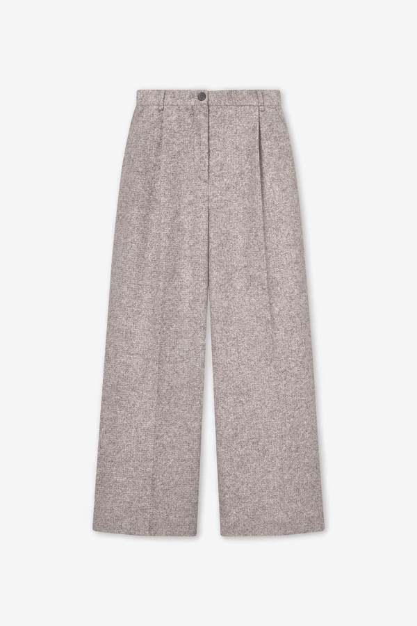 Mark Kenly Domino Tan Pirka Knitted Wool Pants