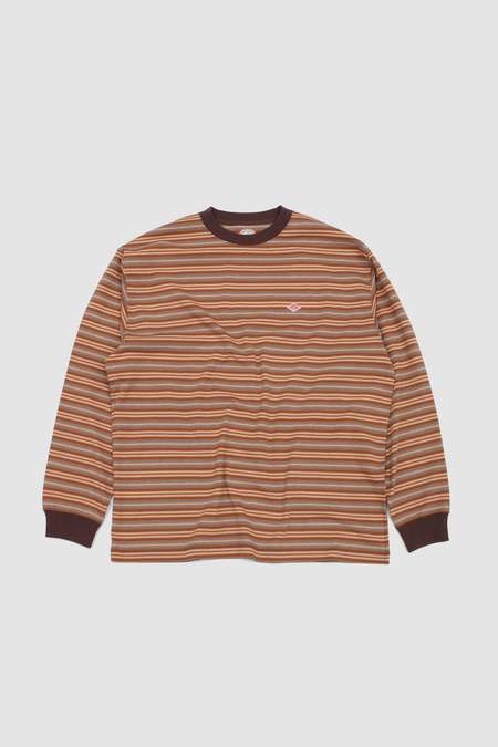 SECOND/LAYER Dias Cortez Long Sleeve Ribbed Tee - Brown