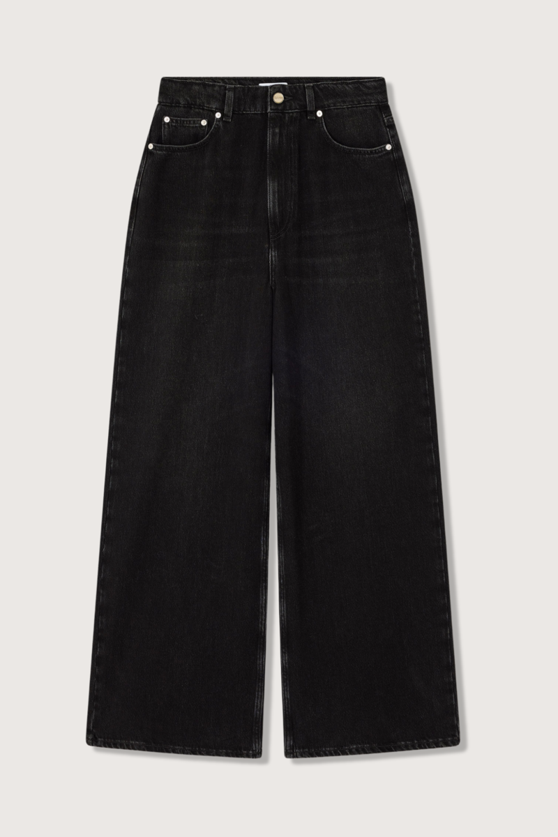 Ganni Black Washed Baggy Jeans - Black Ganni Black Washed Baggy Jeans - Black