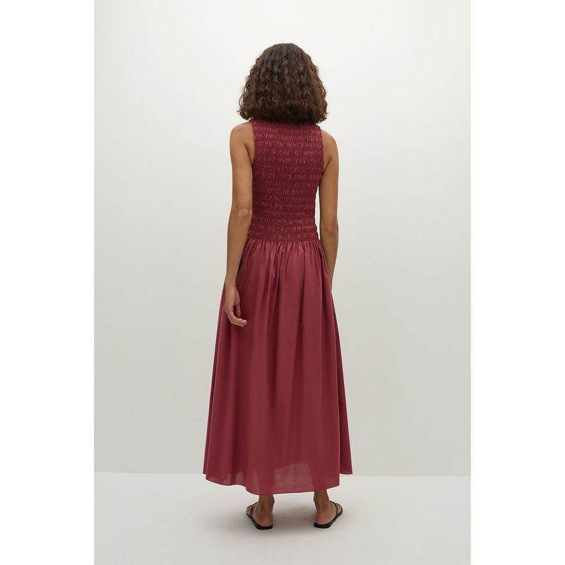 Faithfull The Brand Margot Midi Dress - Rhubarb