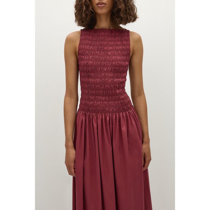 Faithfull The Brand Margot Midi Dress - Rhubarb