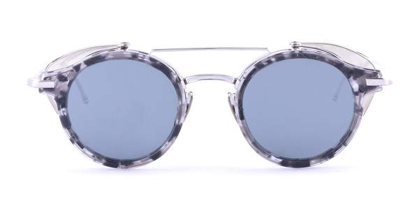 Thom Browne Round With Wide Shield Sunglasses - Dark Grey