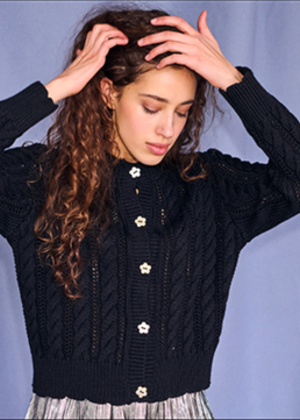 Gigi Knitwear Ailis Eyelet Cardigan