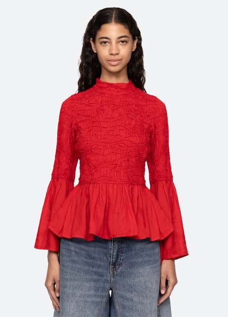 Anna Sui x Heaven by Marc Jacobs Mesh Ties Top - Lilac