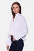 The Tile Club Gansett Poplin Crop Shirt White Sheer Shirt - Thumbnail 3