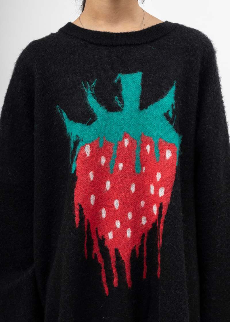 Kidill Black Fresh Jacquard Knit Pullover - White