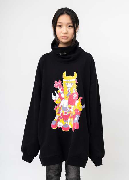 Kidill Hell Boy Knit Pullover Sweater - Black | Garmentory