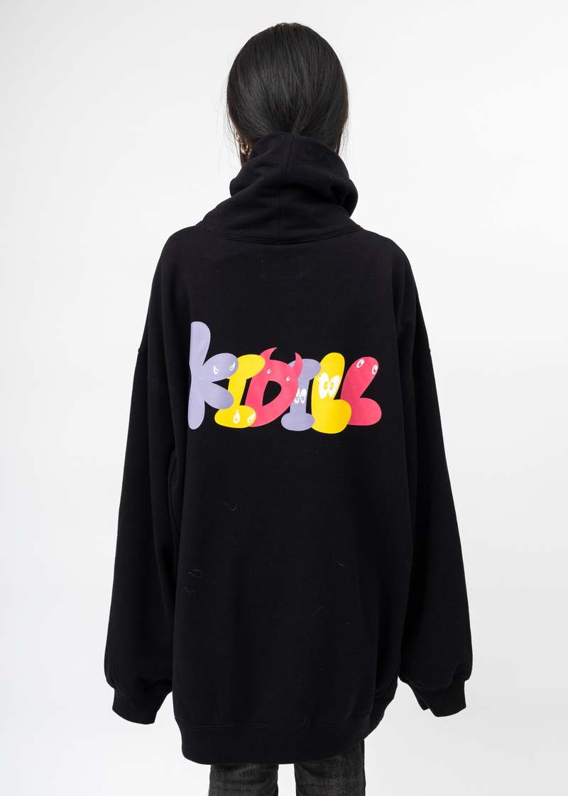 Kidill Punk Girl Raglan Pull-over Sweatshirt - Black