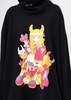 Kidill Punk Girl Raglan Pull-over Sweatshirt - Black - Thumbnail 4