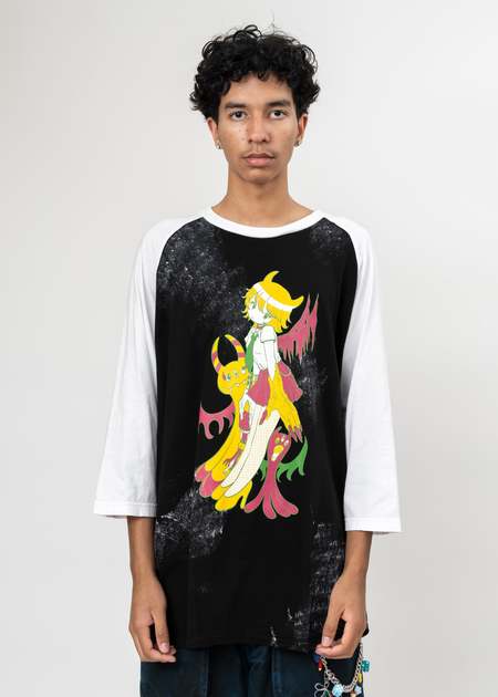 Kidill Punk Girl Raglan T-shirt - White | Garmentory