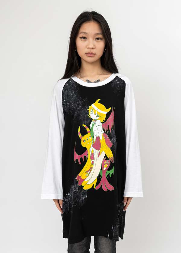 Kidill Punk Girl Raglan T-shirt - White