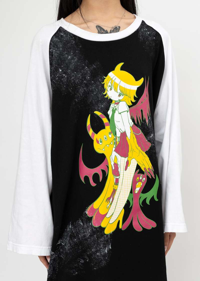 Kidill Punk Girl Raglan T-shirt - White