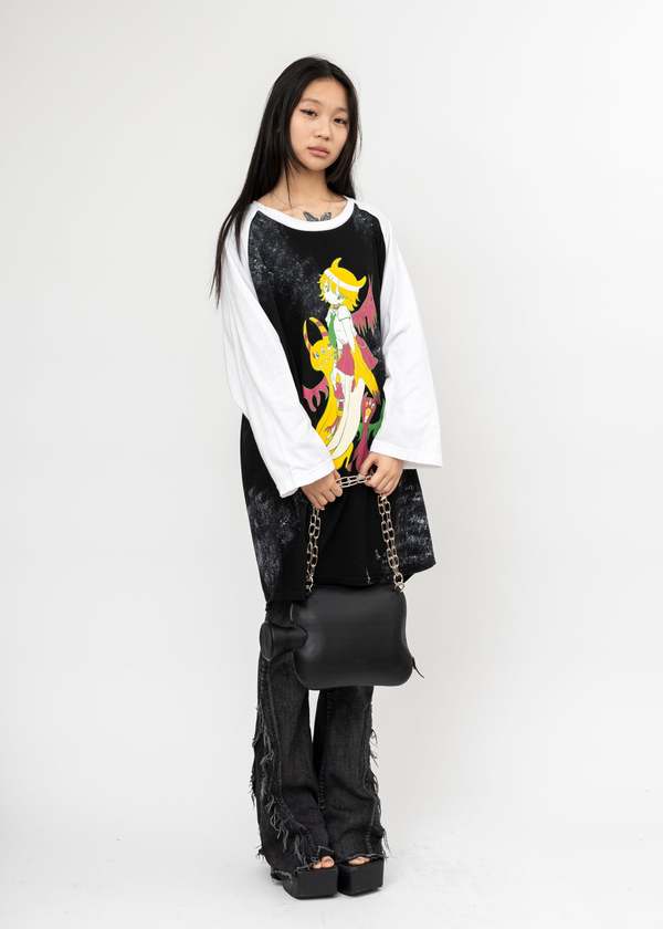 Kidill Punk Girl Raglan T-shirt - White | Garmentory