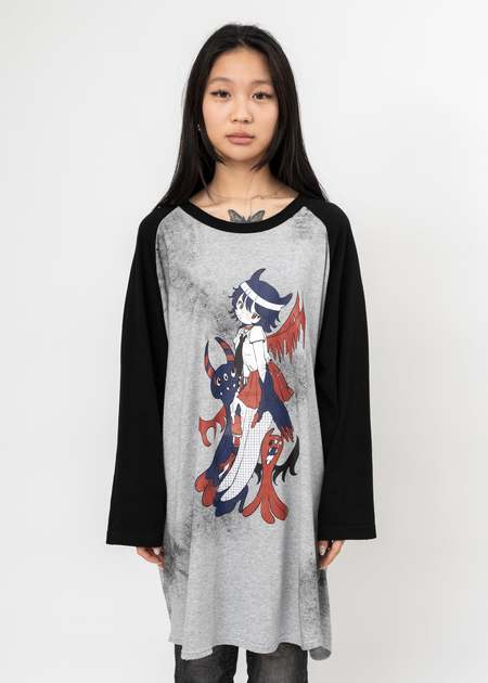 トップス KIDILL/ PUNK GIRL RAGLAN T SHIRT KIDILL PUNK GIRL RAGLAN T-SHIRT KL1013 公式通販