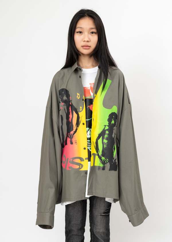 Kidill Seditionaries Round Collar Shirt - Gray