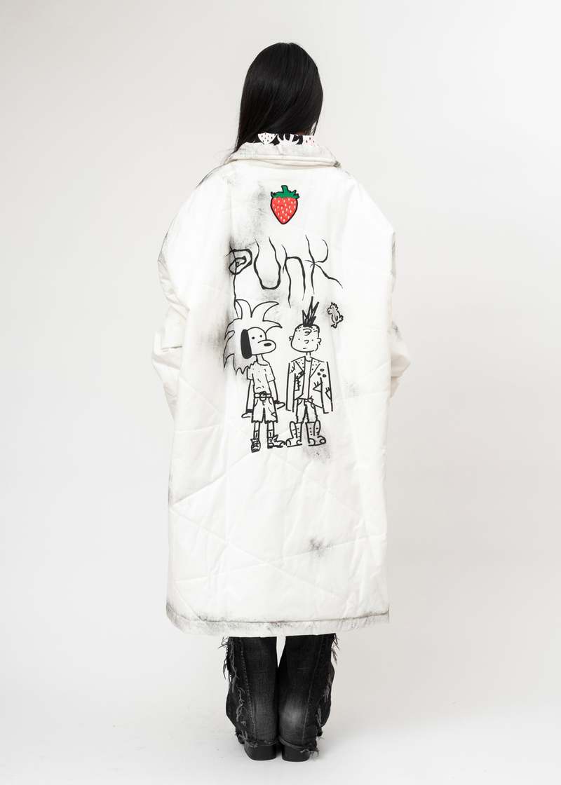 Kidill Fresh Quilted Oversized Coat - White