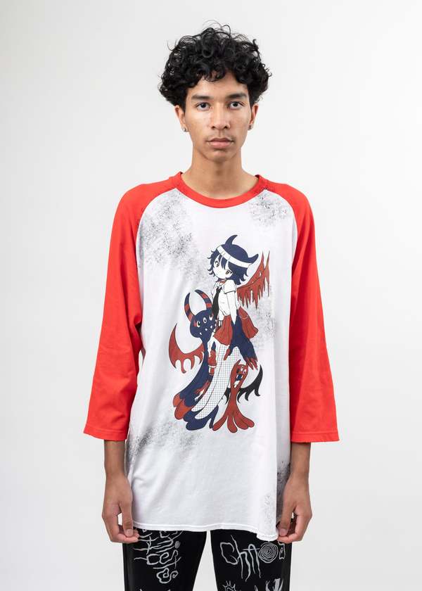 Kidill Punk Girl Raglan T-shirt - White