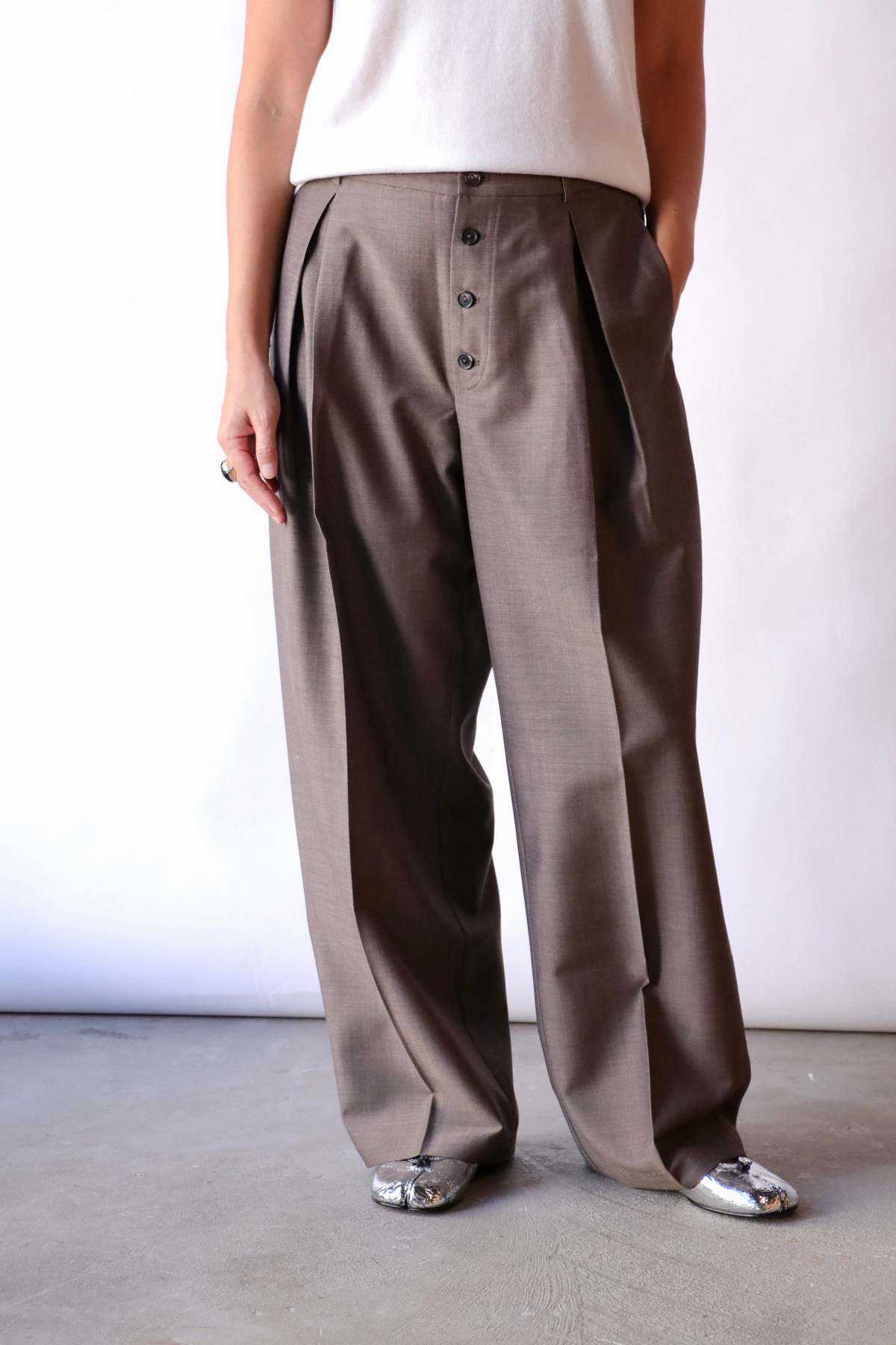 Cordera Tailoring Mohair Buttoned Pants - Image 4 of 5