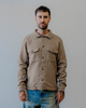 Merz b. Schwanen SHIRT06PAD Padded Cotton Overshirt - Thumbnail 1