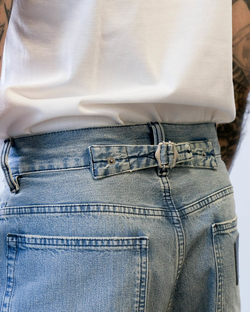 Sunflower Super Wide Cinch Mid Blue Vintage Jeans