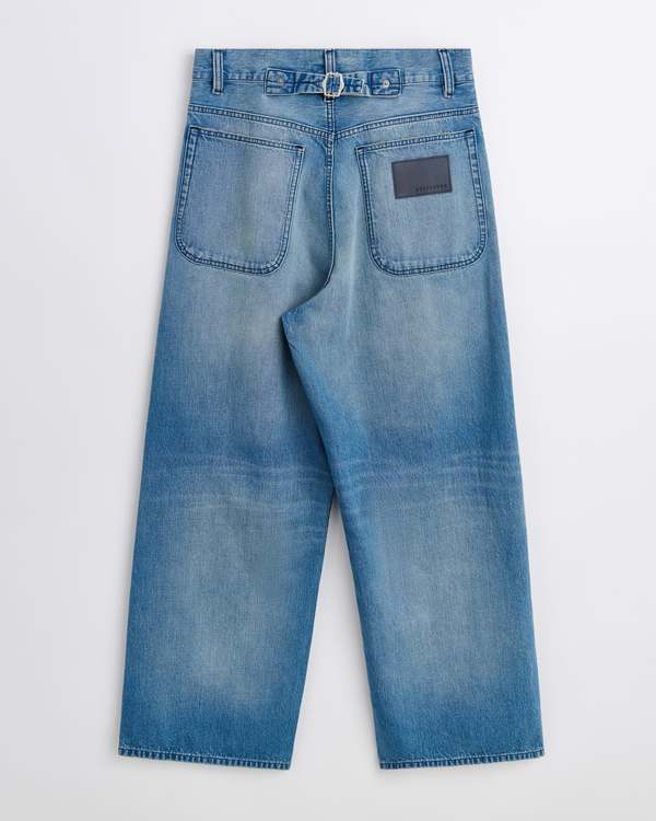 Sunflower Super Wide Cinch Mid Blue Vintage Jeans