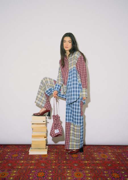 Zara Gingham Trousers - Green/White | Garmentory