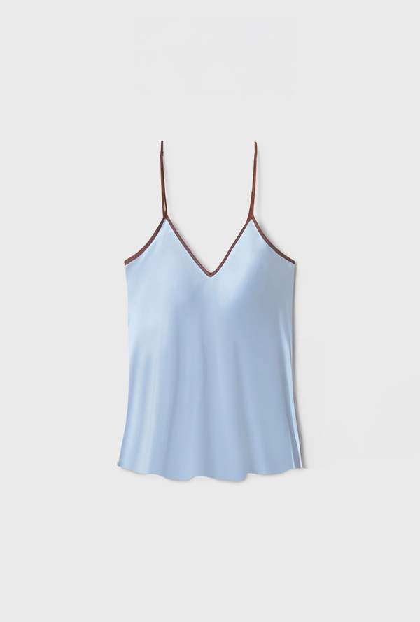 Silk Laundry Bias Cut Cami - Cornflower Silk Laundry Bias Cut Cami - Cornflower