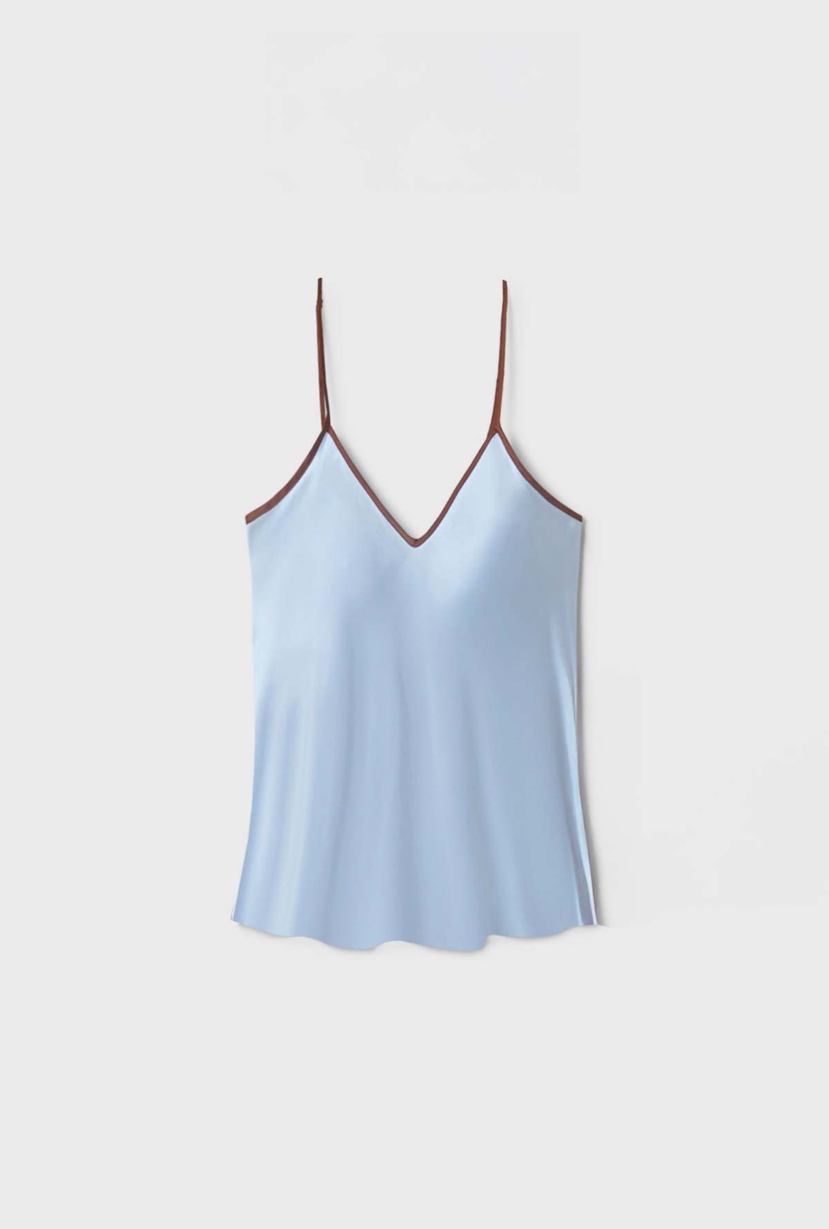 Silk Laundry Bias Cut Cami - Cornflower - Image 1 of 4