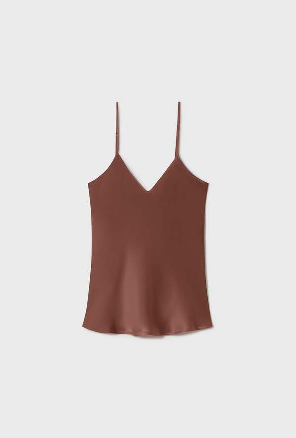 Silk Laundry Bias Cut Cami - Root Silk Laundry Bias Cut Cami - Root