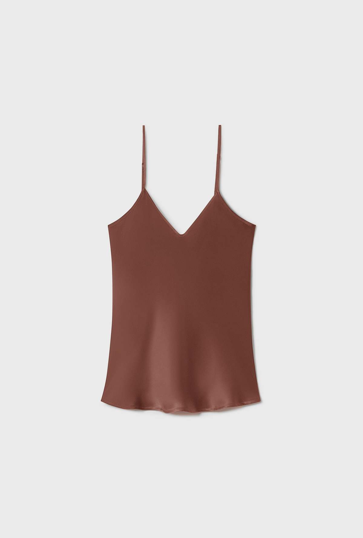 Silk Laundry Bias Cut Cami - Root - Image 1 of 4