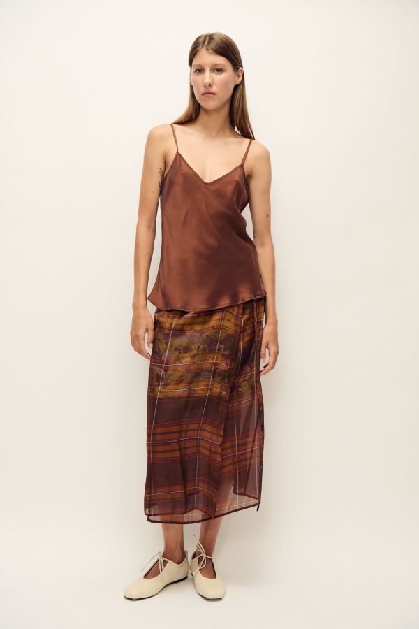 Silk Laundry Bias Cut Cami - Root