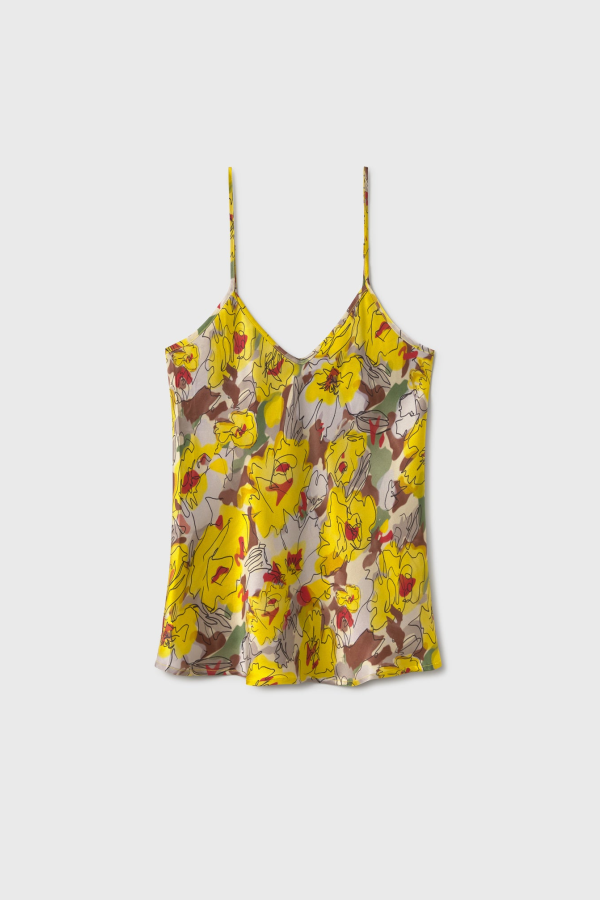 Silk Laundry Bias Cut Cami - Sunflower Floral