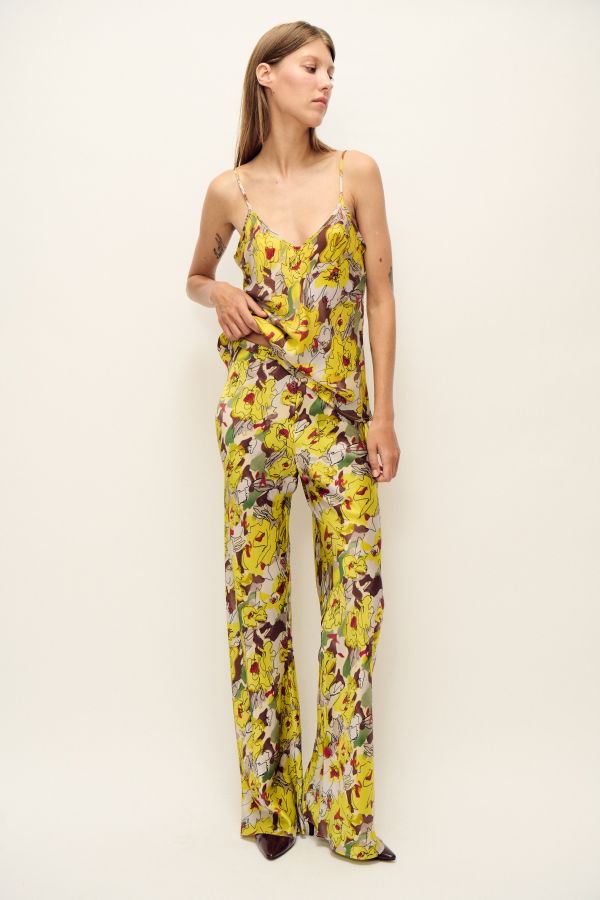 Silk Laundry Bias Cut Cami - Sunflower Floral