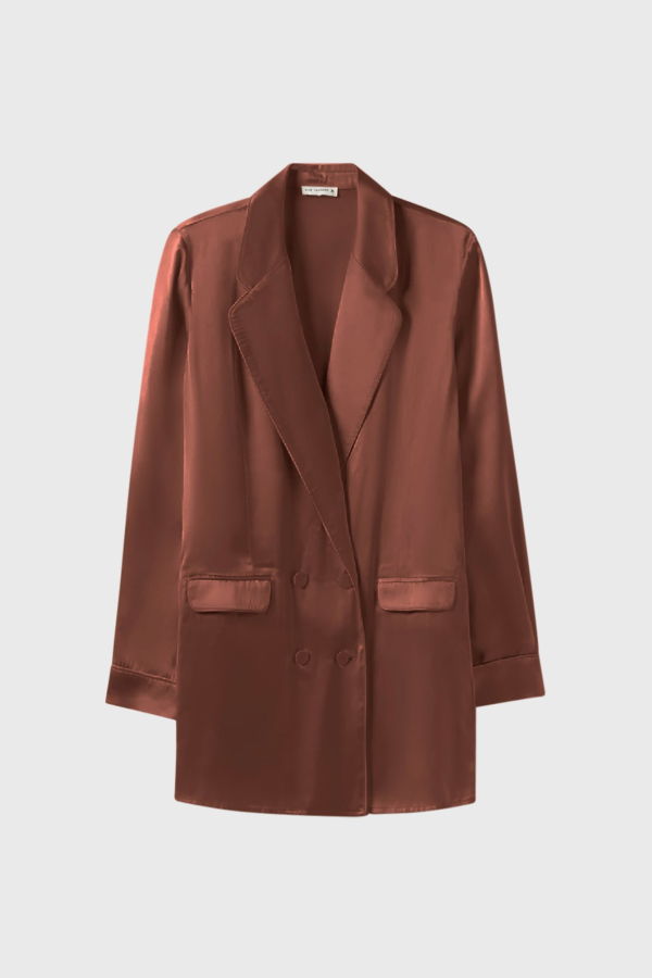 Silk Laundry Relaxed Blazer - Root