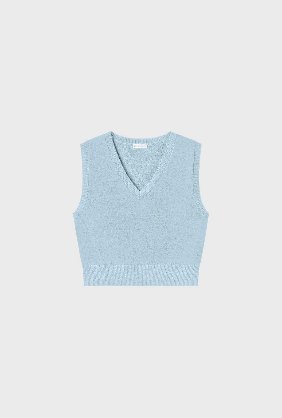 Silk Laundry Wool V-Neck Sweater Vest - Cornflower - Image 1 of 2