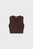 Silk Laundry Wool V-Neck Sweater Vest - Root - Thumbnail 1