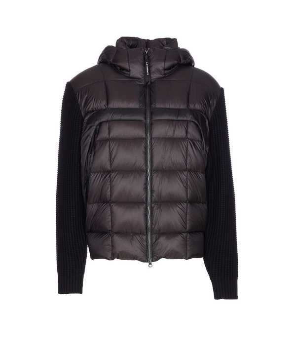 C.P. Company Padded and Knitted Goggle Jacket - Black | Garmentory