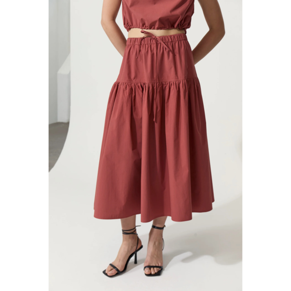 Deluc Elyna Skirt - Reddish Brown