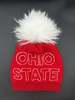 Linda Richards Ohio State Pom Pom Beanie - Red - Thumbnail 1