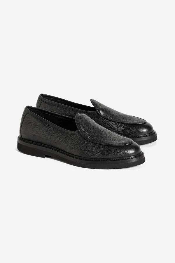 Jacques Soloviere Alexis Grained Calf Loafers