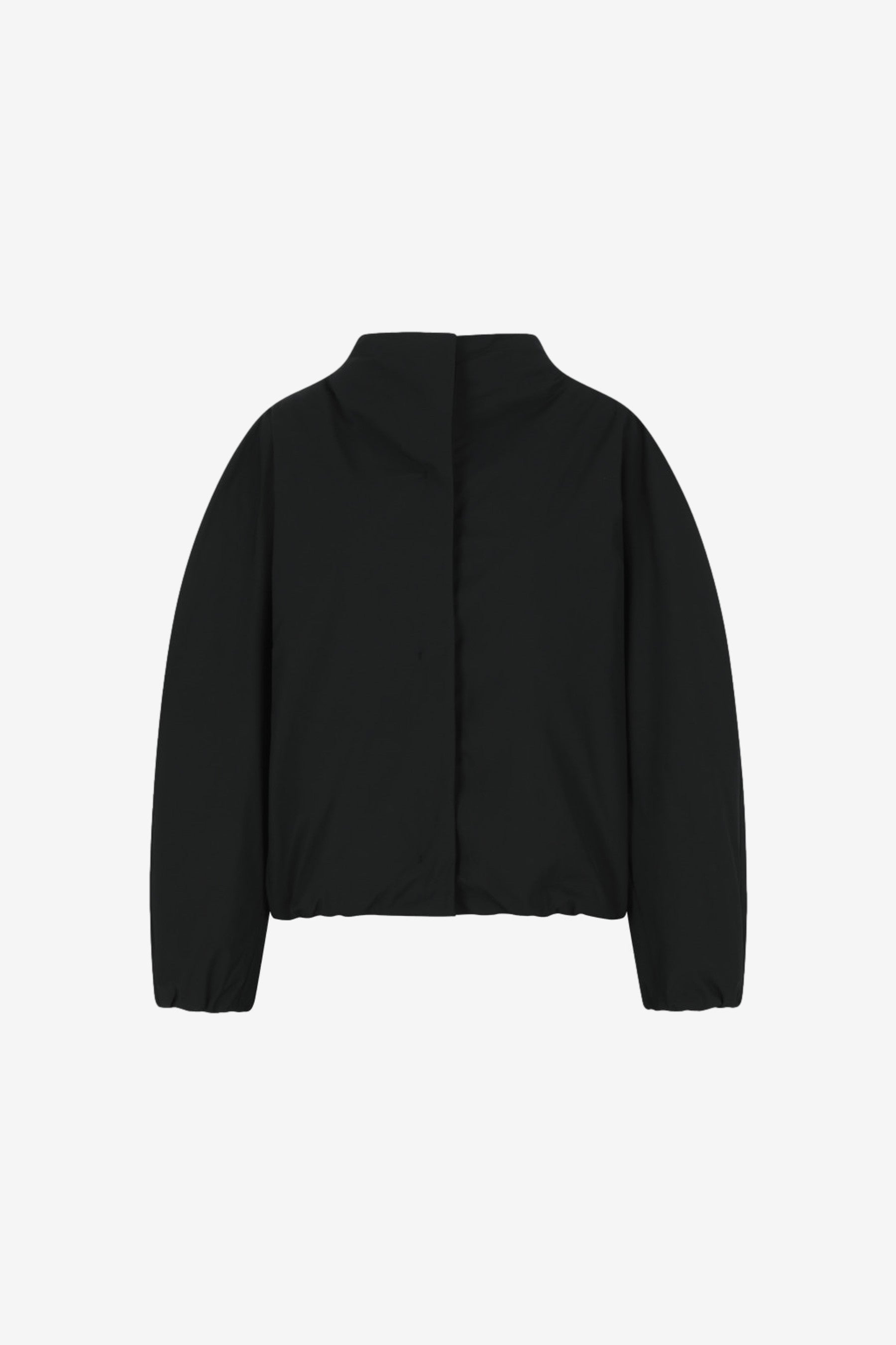 【AMOMENTO】Taffeta Padded Raglan Jumper AmomentoTaffetaPaddedJumperBla