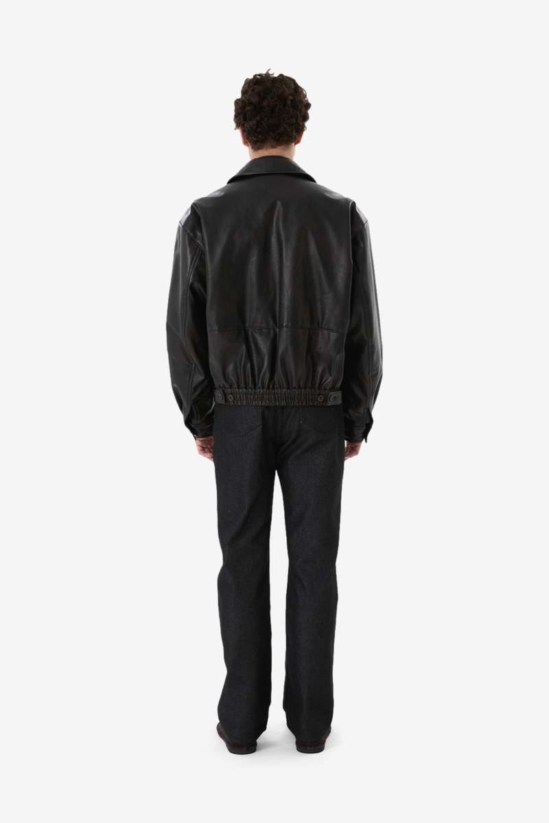 AMOMENTO Vegan Leather Blouson Jacket