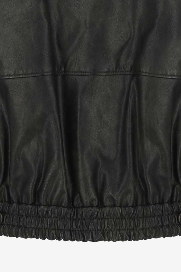 AMOMENTO Vegan Leather Blouson Jacket