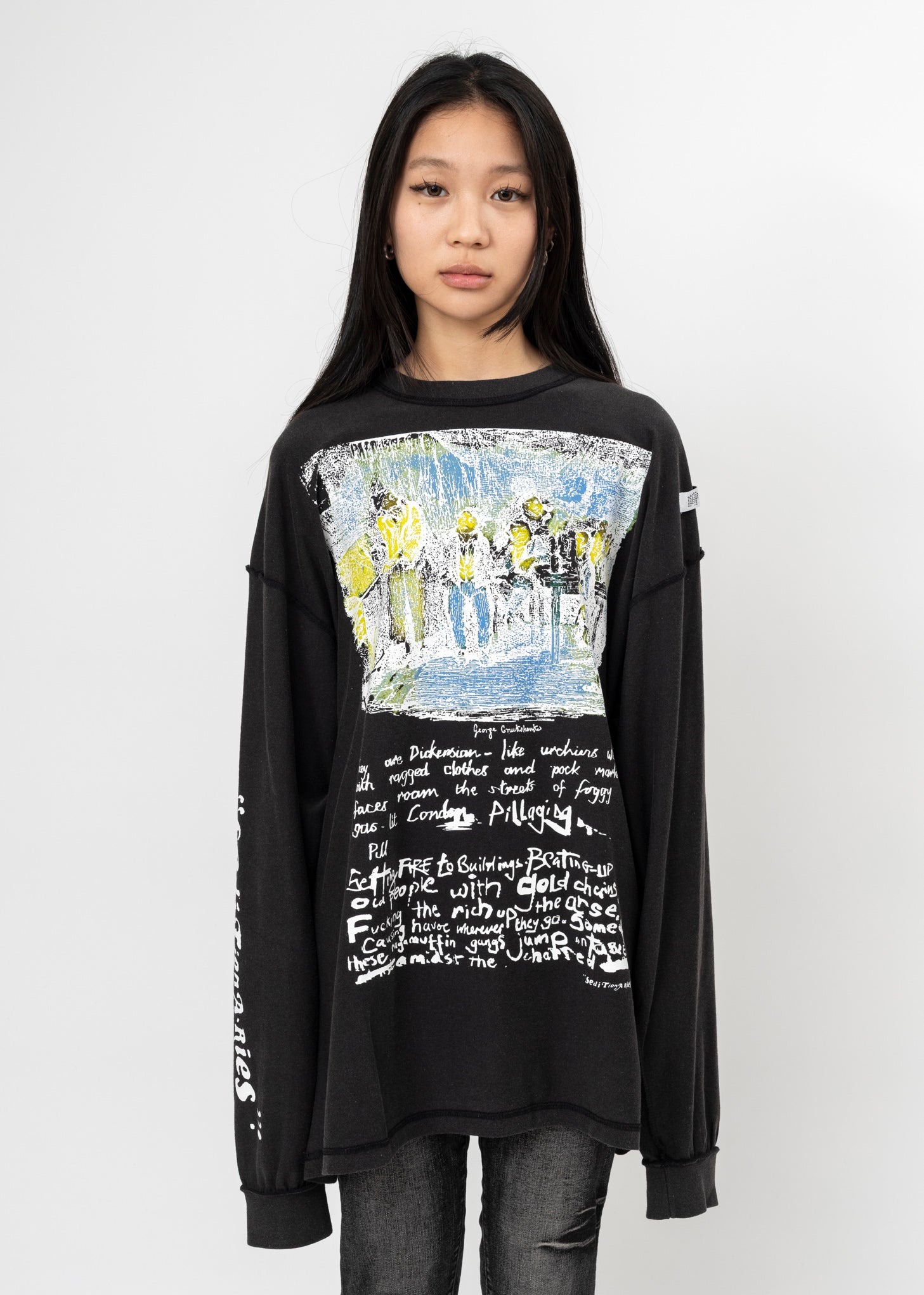 Kidill Seditionaries Long Sleeve T-Shirt - Black | Garmentory